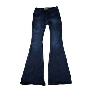 We The Free Jeans Free People Womens Size 26R Penny Pull-On Flare Blue Denim